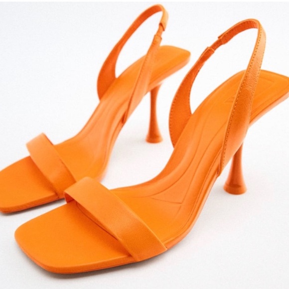 Zara Orange Heels - Picture 1 of 5